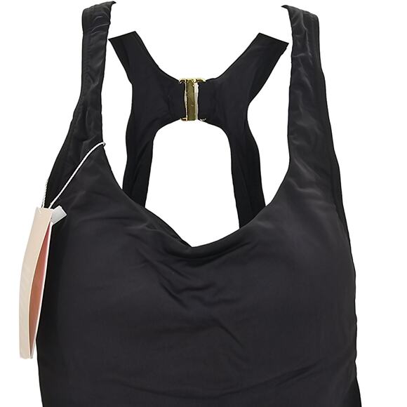 Andie Swim Womans size XXS The Catalina One Piece Swimsuit in Black Halter NEW - Picture 2 of 8